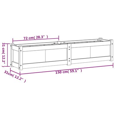 vidaXL Pflanzkübel 2 Stk. Weiß Massivholz Kiefer