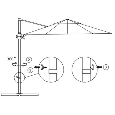 vidaXL Ampelschirm mit Stahl-Mast 250x250 cm Grün