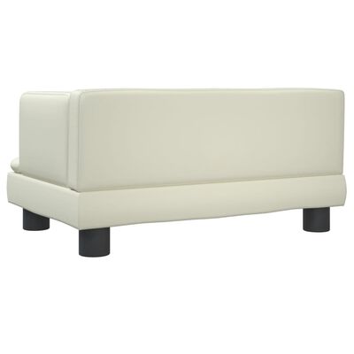 vidaXL Kindersofa Creme 60x40x30 cm Kunstleder