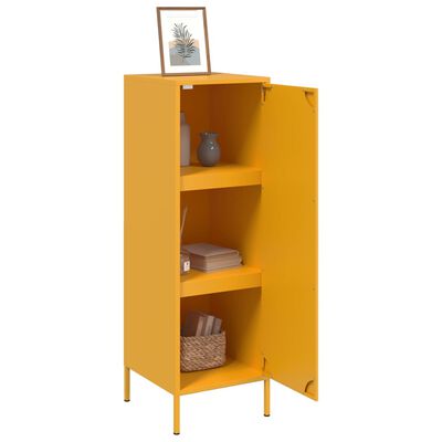 vidaXL Highboard Senfgelb 36x39x113 cm Stahl