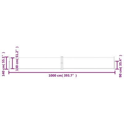 vidaXL Seitenmarkise Ausziehbar Blau 140x1000 cm