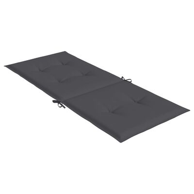 vidaXL Gartenstuhlauflagen für Hochlehner 2 Stk. Anthrazit 120x50x3 cm