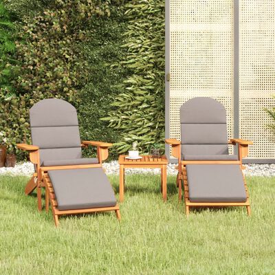 vidaXL 3-tlg. Garten-Lounge-Set Adirondack Massivholz Akazie