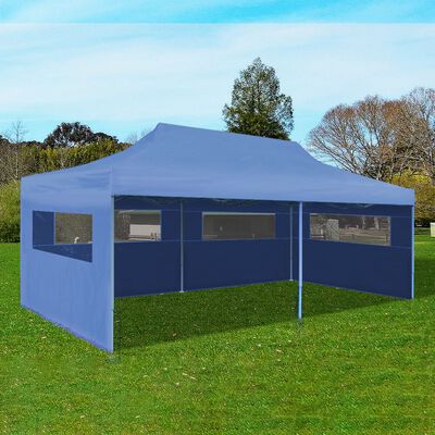 vidaXL Pop-Up-Partyzelt Faltbar Blau 3×6 m