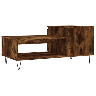 vidaXL Couchtisch Räuchereiche 100x50x45 cm Holzwerkstoff