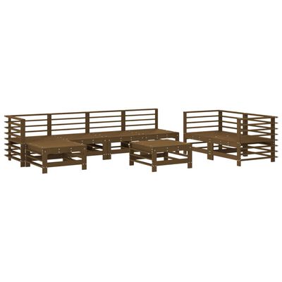 vidaXL 8-tlg. Garten-Lounge-Set Honigbraun Massivholz Kiefer