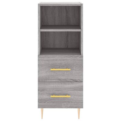 vidaXL Highboard Grau Sonoma 34,5x34x180 cm Holzwerkstoff