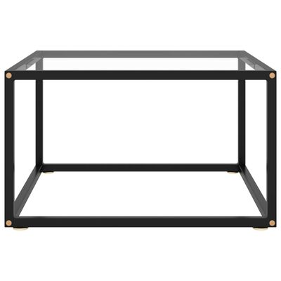 vidaXL Couchtisch Schwarz mit Hartglas 60x60x35 cm