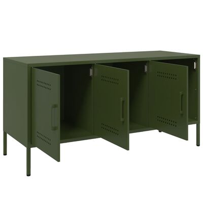 vidaXL TV-Schrank Olivgrün 100,5x39x50,5 cm Stahl