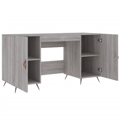 vidaXL Schreibtisch Grau Sonoma 140x50x75 cm Holzwerkstoff