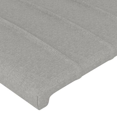 vidaXL Kopfteil mit Ohren Hellgrau 163x23x118/128 cm Stoff