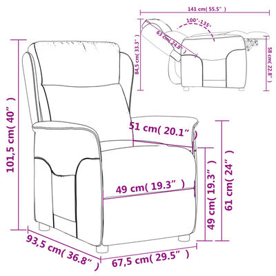 vidaXL Relaxsessel Braun Stoff