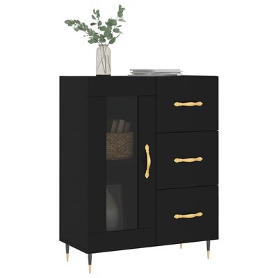 vidaXL Sideboard Schwarz 69,5x34x90 cm Holzwerkstoff