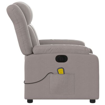 vidaXL Massagesessel Elektrisch Taupe Stoff