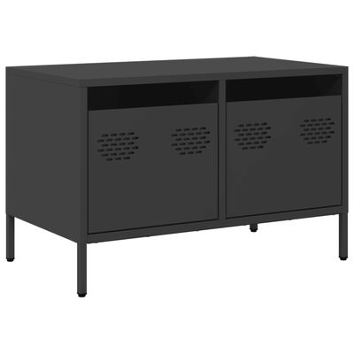 vidaXL TV-Schrank Schwarz 68x39x43,5 cm Kaltgewalzter Stahl