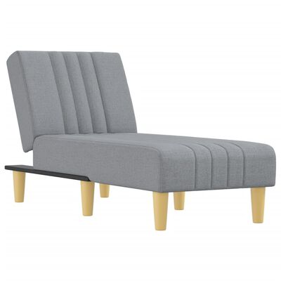 vidaXL Chaiselongue Hellgrau Stoff