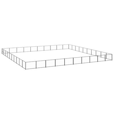 vidaXL Hundezwinger Schwarz 100 m² Stahl