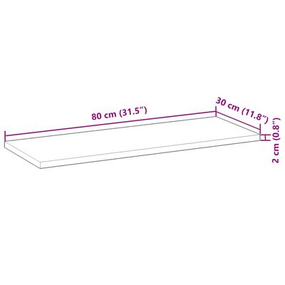 vidaXL Schweberegale 2 Stk. 80x30x2 cm Massivholz Akazie Unbehandelt