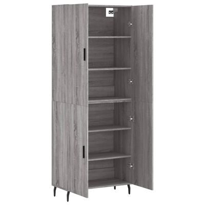 vidaXL Highboard Grau Sonoma 69,5x34x180 cm Holzwerkstoff