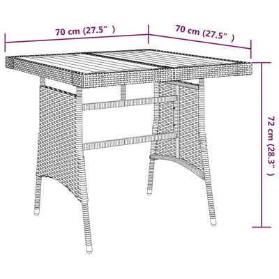 vidaXL 5-tlg. Garten-Essgruppe Poly Rattan Grau