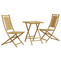 vidaXL 3-tlg. Bistro-Set Bambus