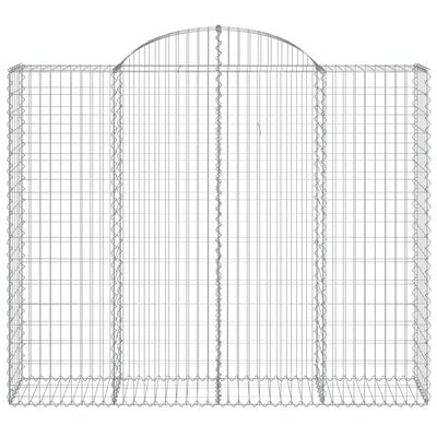 vidaXL Gabionen mit Hochbogen 4 Stk. 200x50x160/180cm Verzinktes Eisen