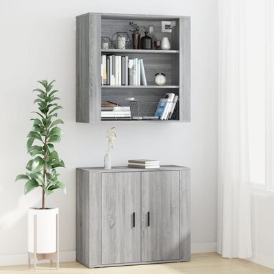 vidaXL Highboard Grau Sonoma Holzwerkstoff