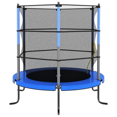 vidaXL Trampolin mit Sicherheitsnetz Rund 140x160 cm Blau