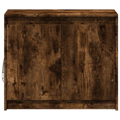 vidaXL LED-Sideboard Räuchereiche 72x34x61 cm Holzwerkstoff