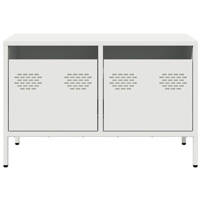 vidaXL TV-Schrank Weiß 68x39x43,5 cm Kaltgewalzter Stahl