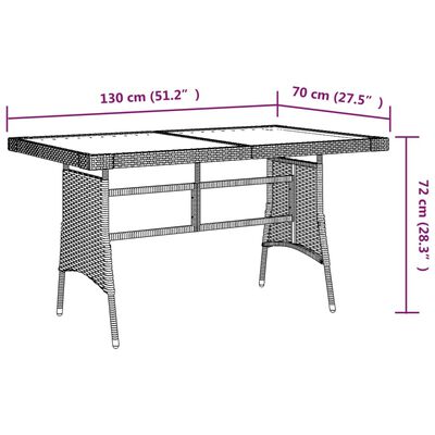 vidaXL 5-tlg. Garten-Essgruppe Poly Rattan Schwarz