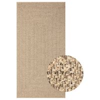 vidaXL Teppich 80x150 cm Jute-Optik Innen und Außen