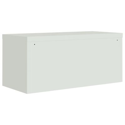 vidaXL Aktenschrank Hellgrau 90x40x240 cm Stahl