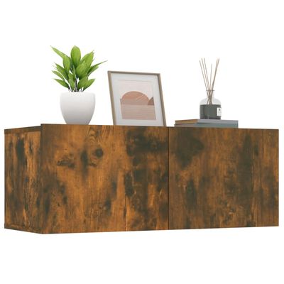 vidaXL TV-Schränke 2 Stk. Räuchereiche 80x30x30 cm Holzwerkstoff