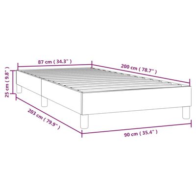 vidaXL Bettgestell Schwarz 90x200 cm Samt