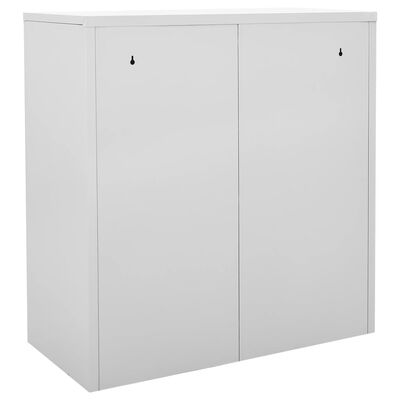 vidaXL Schließfachschrank Hellgrau und Rot 90x45x92,5 cm Stahl