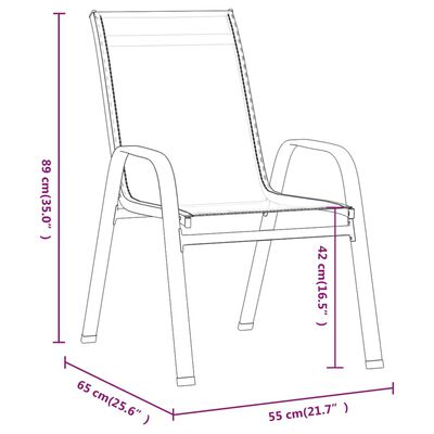 vidaXL 3-tlg. Garten-Bistro-Set Schwarz