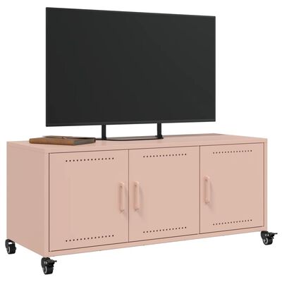 vidaXL TV-Schrank Rosa 100,5x39x43,5 cm Stahl