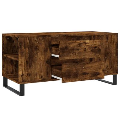 vidaXL Couchtisch Räuchereiche 102x44,5x50 cm Holzwerkstoff