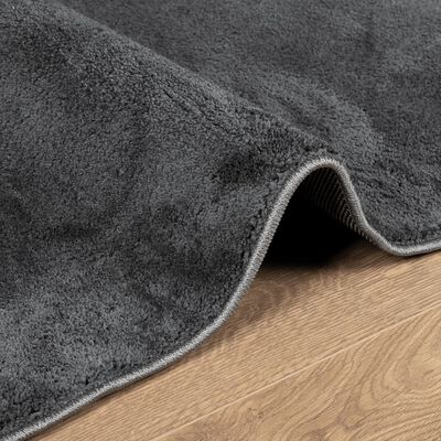 vidaXL Teppich OVIEDO Kurzflor Anthrazit 60x110 cm