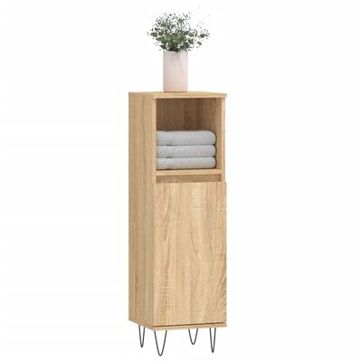 vidaXL Badschrank Sonoma-Eiche 30x30x100 cm Holzwerkstoff