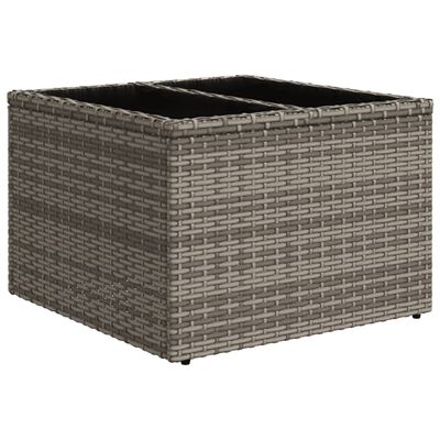 vidaXL 5-tlg. Garten-Sofagarnitur mit Kissen Grau Poly Rattan