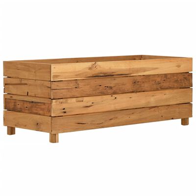 vidaXL Hochbeet 100x40x38 cm Teak Altholz und Stahl