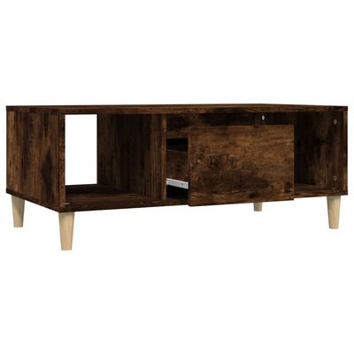 vidaXL Couchtisch Räuchereiche 90x50x36,5 cm Holzwerkstoff