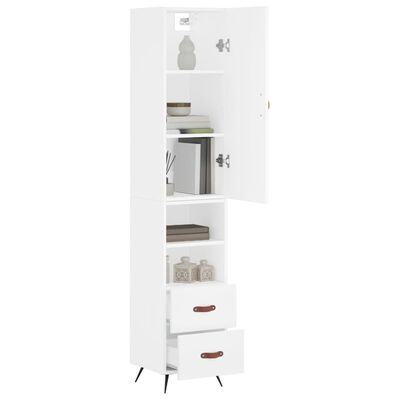 vidaXL Highboard Weiß 34,5x34x180 cm Holzwerkstoff