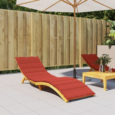 vidaXL Sonnenliegen-Auflage Melange Rot 200x50x4 cm Stoff