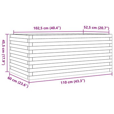 vidaXL Pflanzkübel 110x60x45,5 cm Kiefernholz Imprägniert