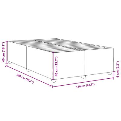 vidaXL Bettgestell ohne Matratze Schwarz 120x200 cm Stoff