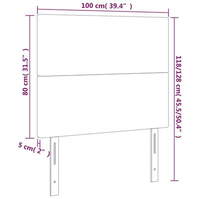 vidaXL LED Kopfteil Grün 100x5x118/128 cm Stoff