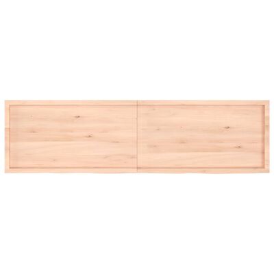 vidaXL Tischplatte 220x60x(2-4) cm Massivholz Eiche Unbehandelt